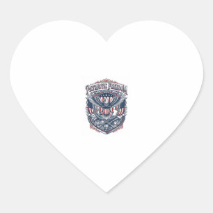 Patriotic Antique Collector Vector Graphic Tee Heart Sticker