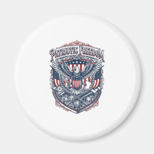 Patriotic Antique Collector Vector Graphic Tee Magnet