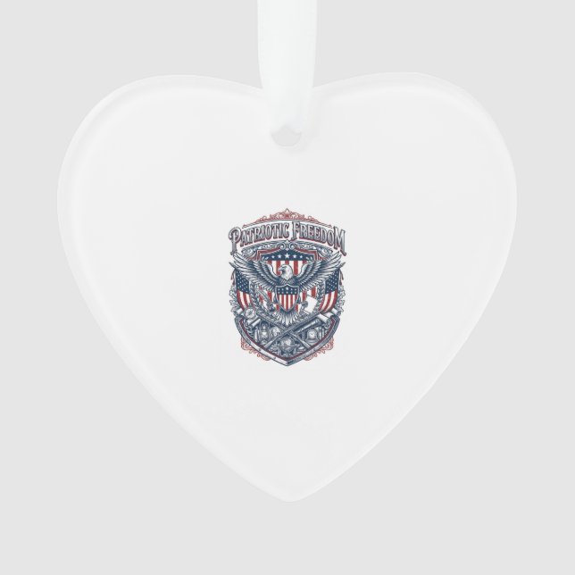 Patriotic Antique Collector Vector Graphic Tee Ornament (Front)