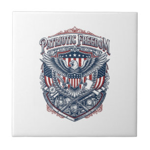 Patriotic Antique Collector Vector Graphic Tee Tile