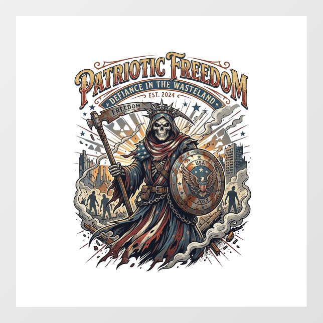 Patriotic Apocalyptic Liberty Reaper Zombie Apocal (Sheet)