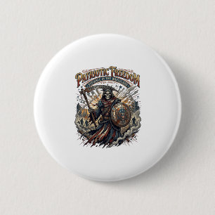 Patriotic Apocalyptic Liberty Reaper Zombie Apocal 6 Cm Round Badge