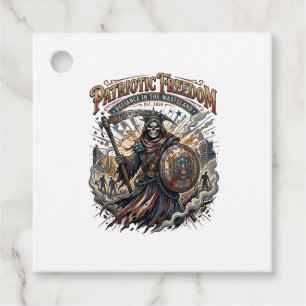 Patriotic Apocalyptic Liberty Reaper Zombie Apocal Favour Tags