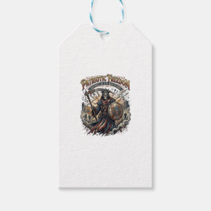 Patriotic Apocalyptic Liberty Reaper Zombie Apocal Gift Tags