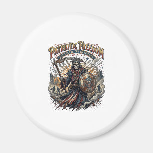 Patriotic Apocalyptic Liberty Reaper Zombie Apocal Magnet