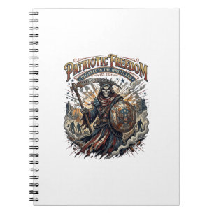 Patriotic Apocalyptic Liberty Reaper Zombie Apocal Notebook
