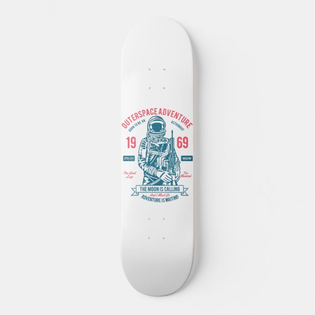 Patriotic Apollo 11 Mission Skateboard (Front)