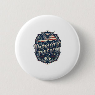 Patriotic Appalachian Heritage Vector Graphic Tee 6 Cm Round Badge