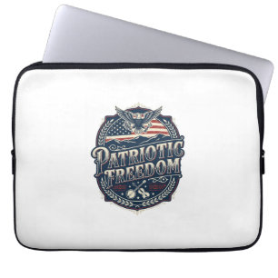 Patriotic Appalachian Heritage Vector Graphic Tee Laptop Sleeve