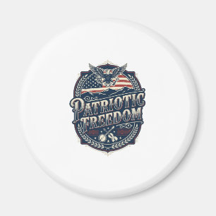 Patriotic Appalachian Heritage Vector Graphic Tee Magnet