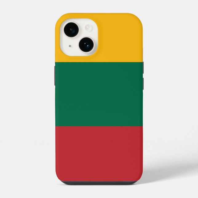Patriotic Apple 14 Case-Mate, Lithuania flag iPhone Case (Back)