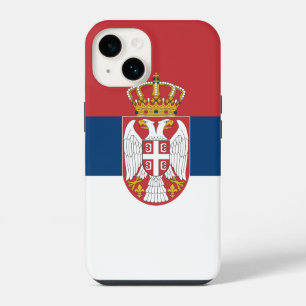 Patriotic Apple 14 Case-Mate, Serbia flag iPhone 14 Case