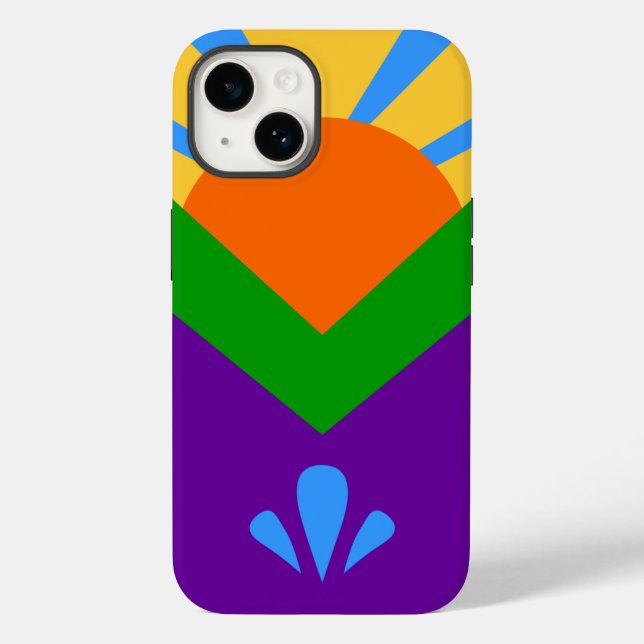 Patriotic Apple Case-Mate, Manitou Springs flag Case-Mate iPhone Case (Back)