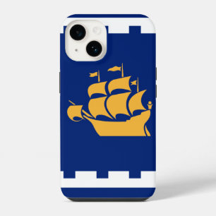 Patriotic Apple Case-Mate, Quebec City flag iPhone 14 Case