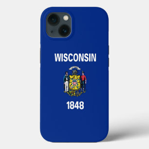 Patriotic Apple Case-Mate, Wisconsin flag iPhone 13 Case