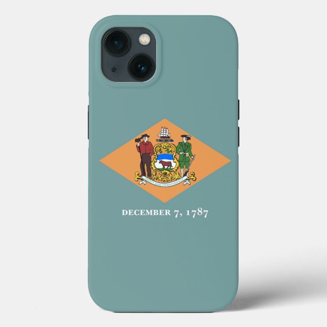 Patriotic Apple iPhone 13 Case-Mate, Delaware Case-Mate iPhone Case (Back)