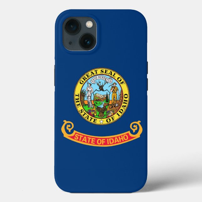 Patriotic Apple iPhone 13 Case-Mate, Idaho flag Case-Mate iPhone Case (Back)