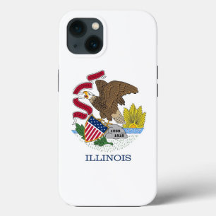 Patriotic Apple iPhone 13 Case-Mate, Illinois flag iPhone 13 Case