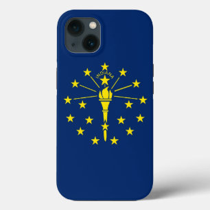 Patriotic Apple iPhone 13 Case-Mate, Indiana Flag iPhone 13 Case