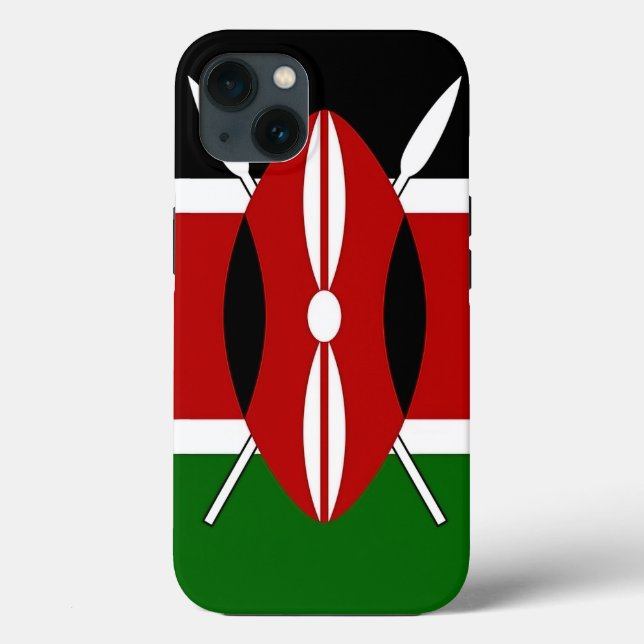 Patriotic Apple iPhone 13 Case-Mate Kenya flag Case (Back)