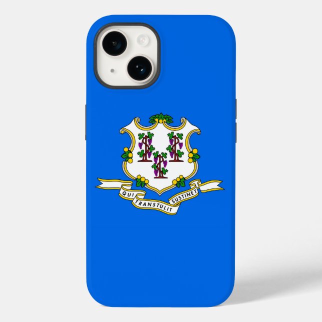 Patriotic Apple iPhone 14 Case-Mate, Connecticut Case-Mate iPhone Case (Back)