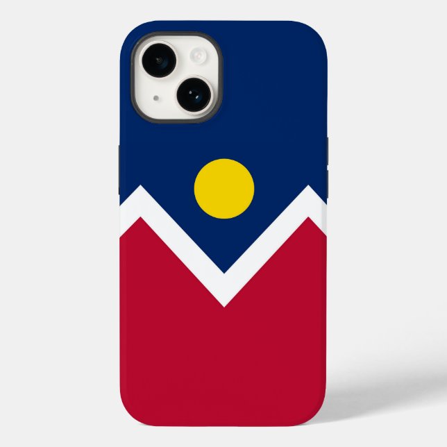 Patriotic Apple iPhone 14 Case-Mate, Denver flag Case-Mate iPhone Case (Back)