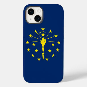 Patriotic Apple iPhone 14 Case-Mate, Indiana Flag Case-Mate iPhone 14 Case