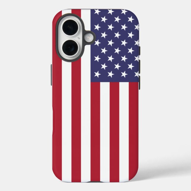 Patriotic Apple iPhone 16 Case-Mate with USA flag Case-Mate iPhone Case (Back)