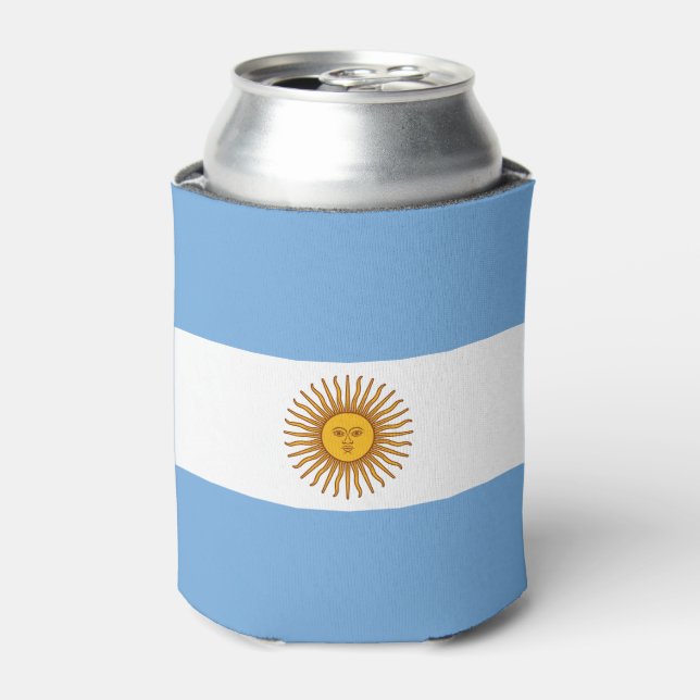 Patriotic Argentinian Flag Can Cooler (Can Front)