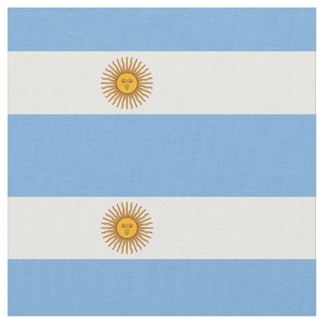 Patriotic Argentinian Flag Fabric (Close Up)