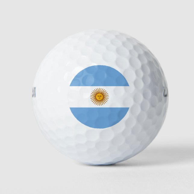 Patriotic Argentinian Flag Golf Balls (Front)