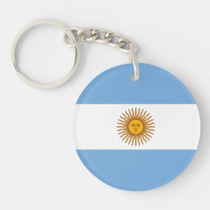 Patriotic Argentinian Flag Key Ring