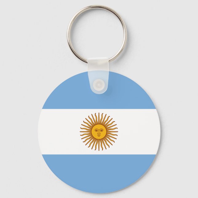 Patriotic Argentinian Flag Key Ring (Front)