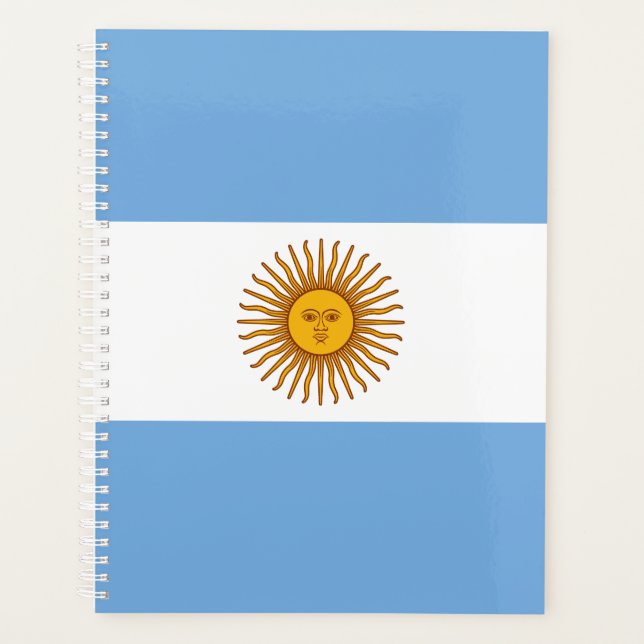 Patriotic Argentinian Flag Planner (Front)