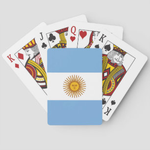 Patriotic Argentinian Flag Playing Cards