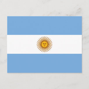 Patriotic Argentinian Flag Postcard