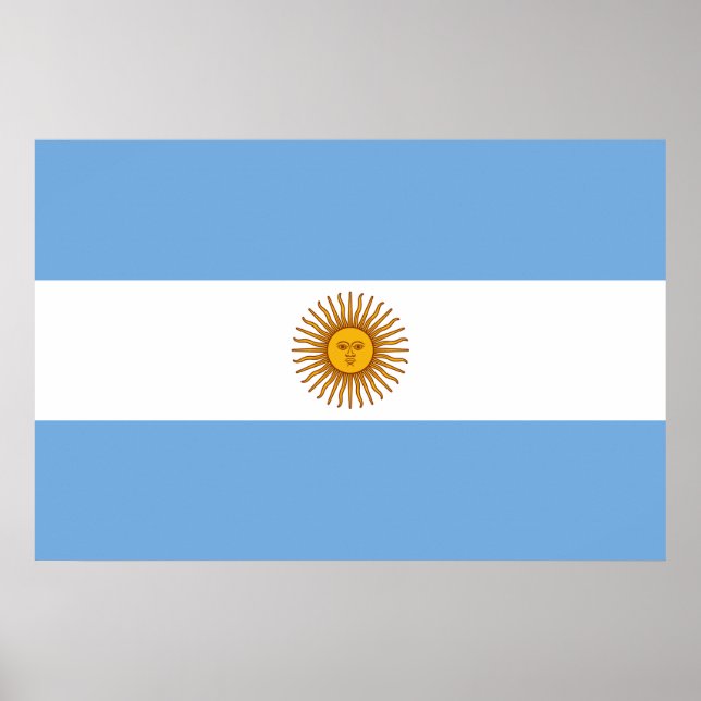 Patriotic Argentinian Flag Poster (Front)
