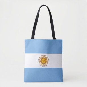 Patriotic Argentinian Flag Tote Bag