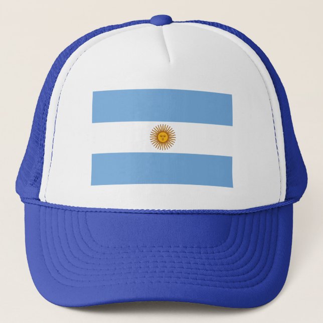 Patriotic Argentinian Flag Trucker Hat (Front)