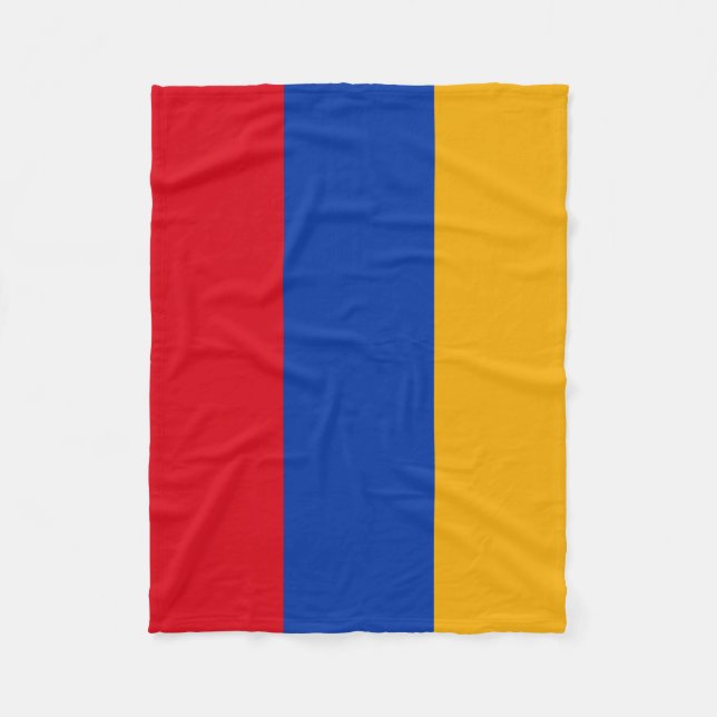 Patriotic Armenian Flag Fleece Blanket (Front)