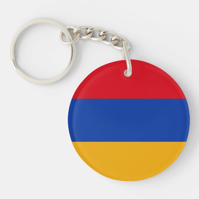 Patriotic Armenian Flag Key Ring (Front)