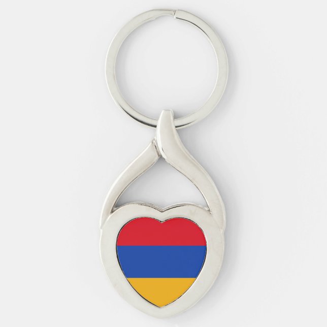 Patriotic Armenian Flag Key Ring (Front)