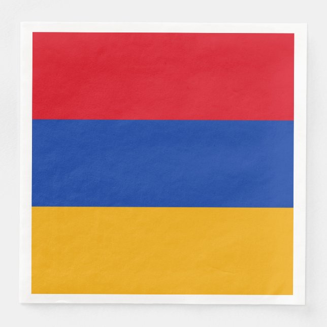 Patriotic Armenian Flag Napkin (Front)