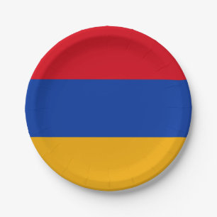 Patriotic Armenian Flag Paper Plate