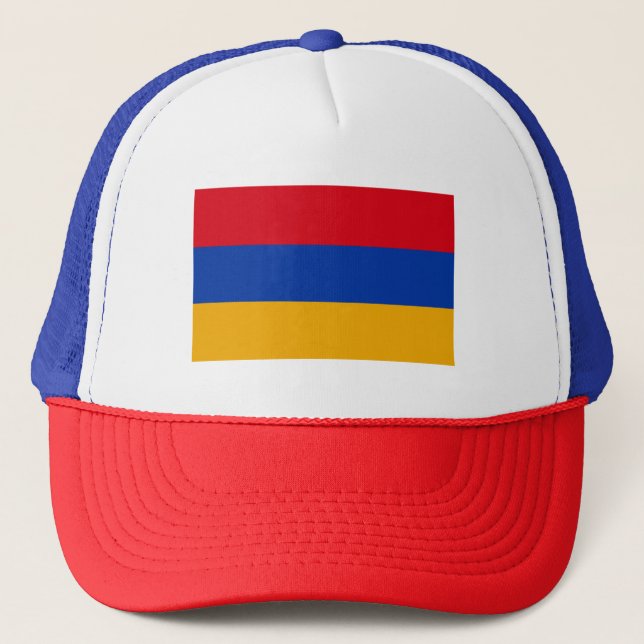 Patriotic Armenian Flag Trucker Hat (Front)