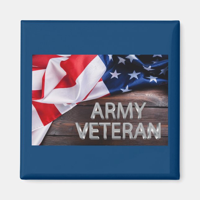 Patriotic “Army Veteran” Magnet (Front)