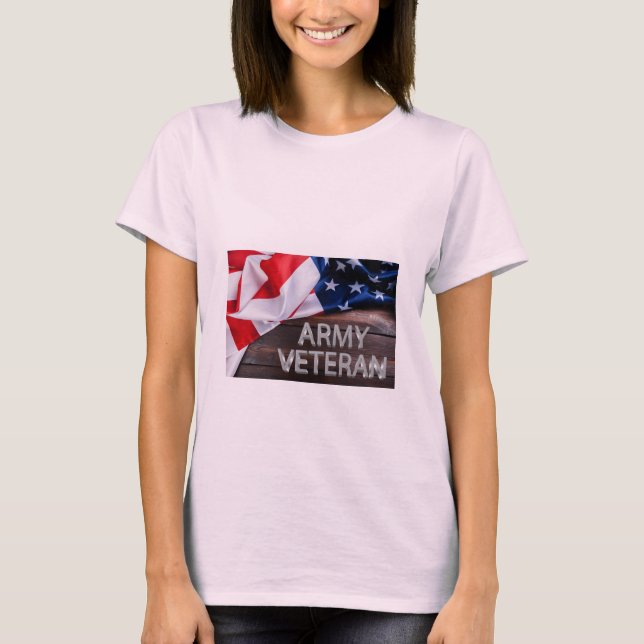 Patriotic “Army Veteran” T-Shirt (Front)