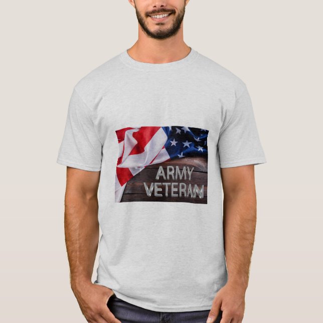 Patriotic “Army Veteran” T-Shirt (Front)