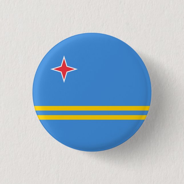 Patriotic Aruba Flag 3 Cm Round Badge (Front)