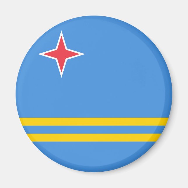Patriotic Aruba Flag Magnet (Front)